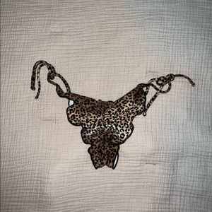 San Lorenzo Ruched Cheetah Print Bikini Bottom